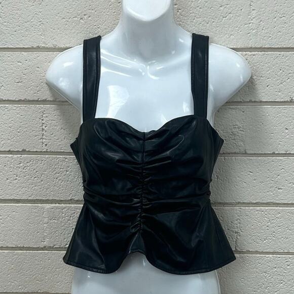 ALC Lauryn  Pleather Top size 2 - Picture 7 of 8